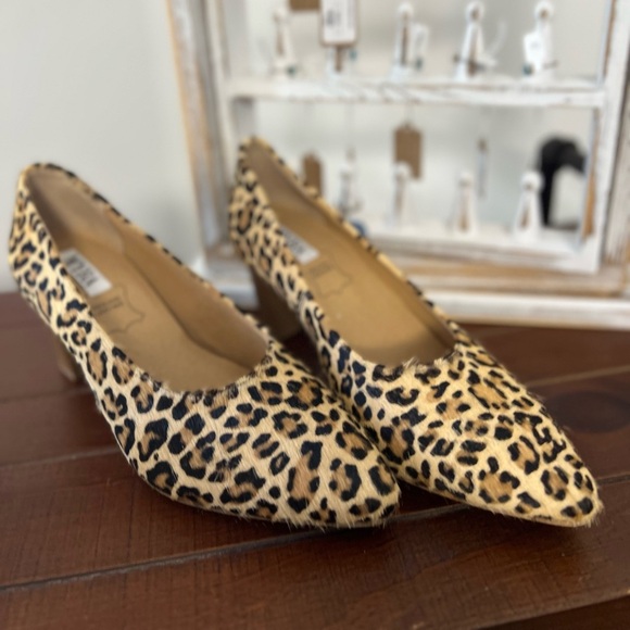 Used🐆LEOPARD print Genuine Cowhide & Leather Rope High Heel TREND 2025 Summer - Picture 3 of 12